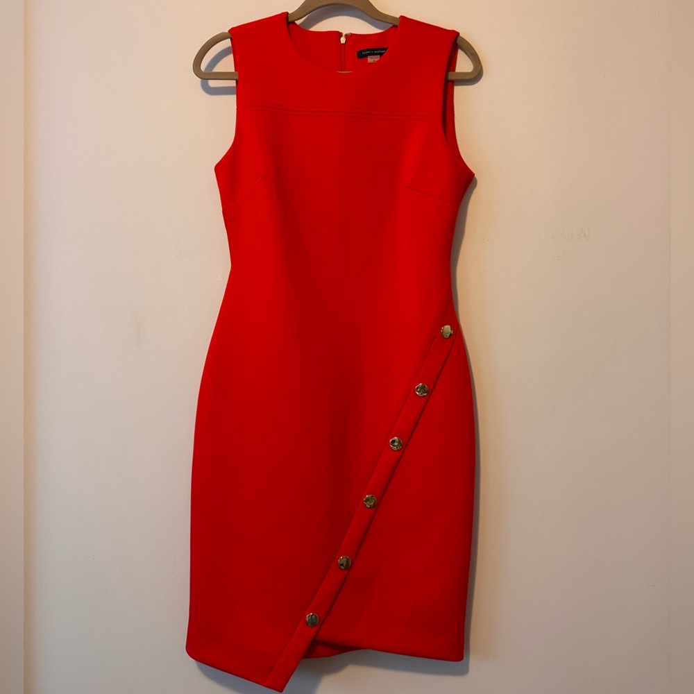 Tommy Hilfiger Asymmetrical Red Dress